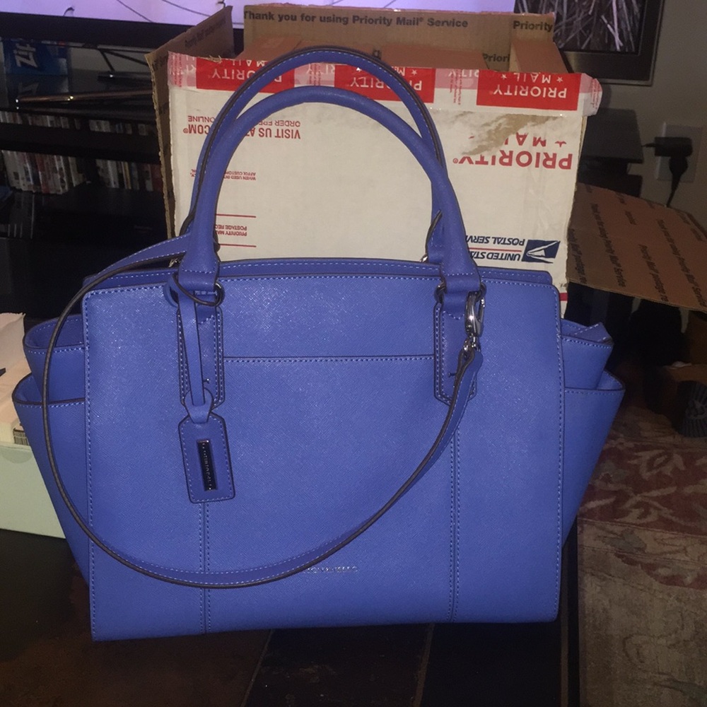 Tignanello genuine leather beautiful blue tote